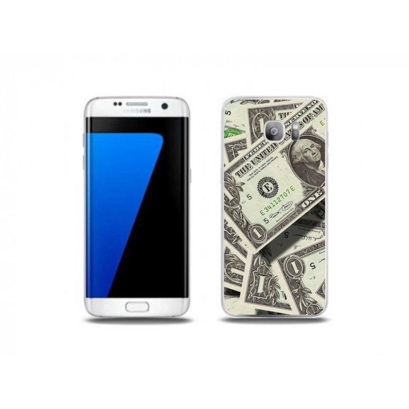 Gelový kryt mmCase na mobil Samsung Galaxy S7 Edge - americký dolar