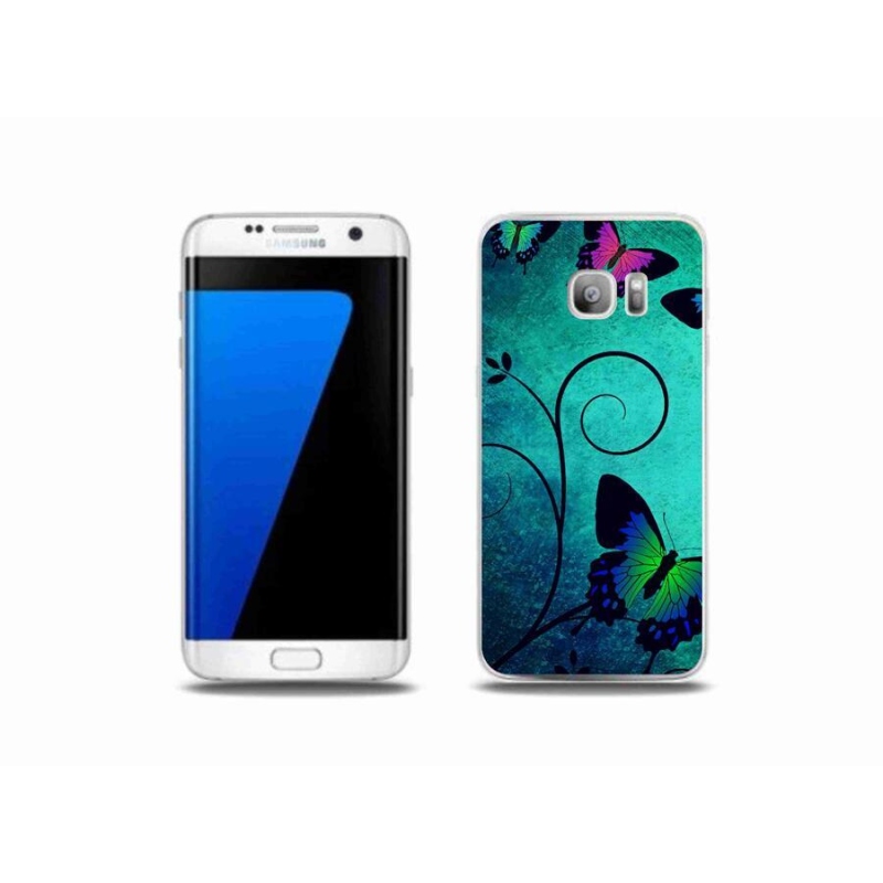 Gelový kryt mmCase na mobil Samsung Galaxy S7 Edge - barevní motýli