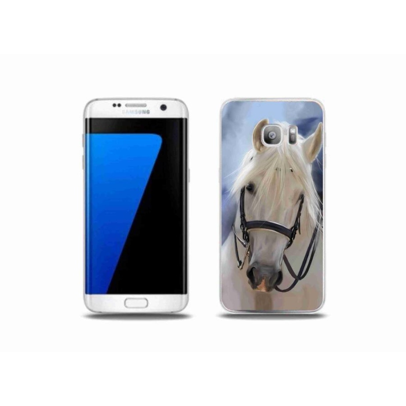 Gelový kryt mmCase na mobil Samsung Galaxy S7 Edge - bílý kůň
