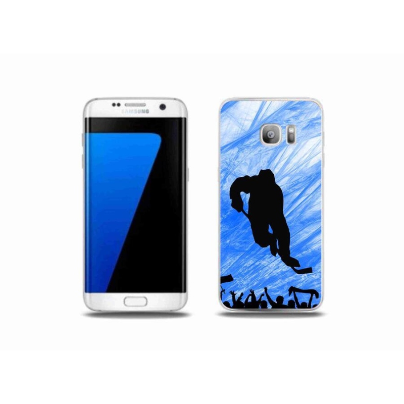 Gelový kryt mmCase na mobil Samsung Galaxy S7 Edge - hokejový hráč