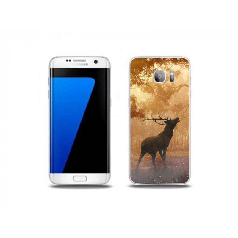 Gelový kryt mmCase na mobil Samsung Galaxy S7 Edge - jelen v říji