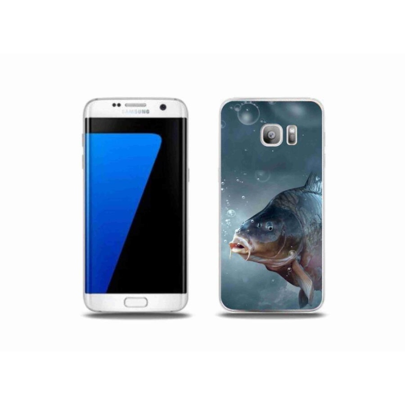 Gelový kryt mmCase na mobil Samsung Galaxy S7 Edge - kapr a bublinky