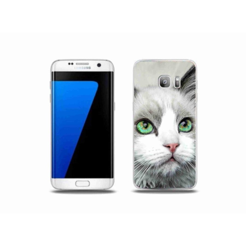 Gelový kryt mmCase na mobil Samsung Galaxy S7 Edge - kočičí pohled
