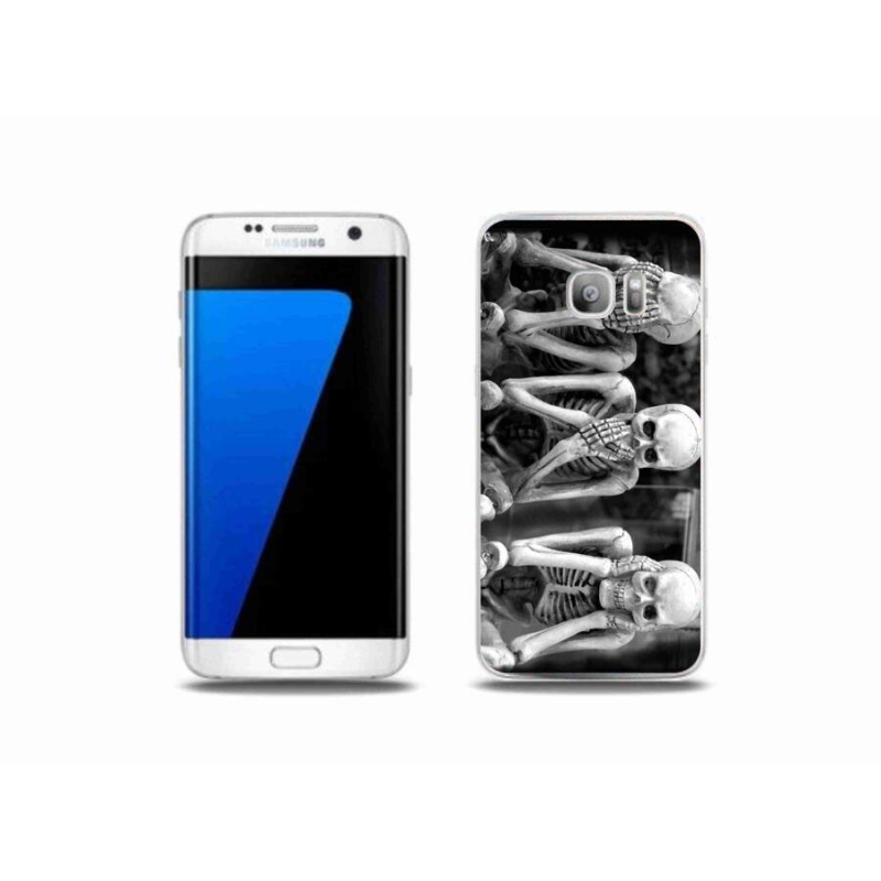 Gelový kryt mmCase na mobil Samsung Galaxy S7 Edge - kostlivci