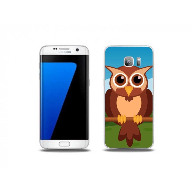 Gelový kryt mmCase na mobil Samsung Galaxy S7 Edge - kreslená sova