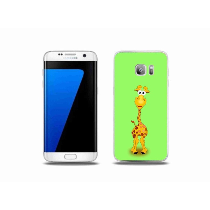 Gelový kryt mmCase na mobil Samsung Galaxy S7 Edge - kreslená žirafa