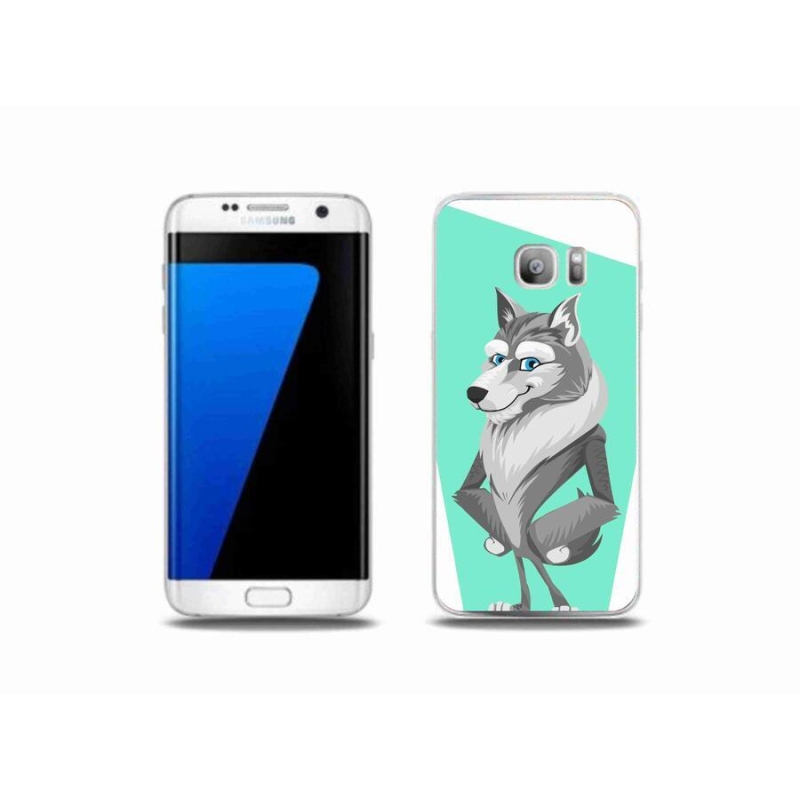 Gelový kryt mmCase na mobil Samsung Galaxy S7 Edge - kreslený vlk