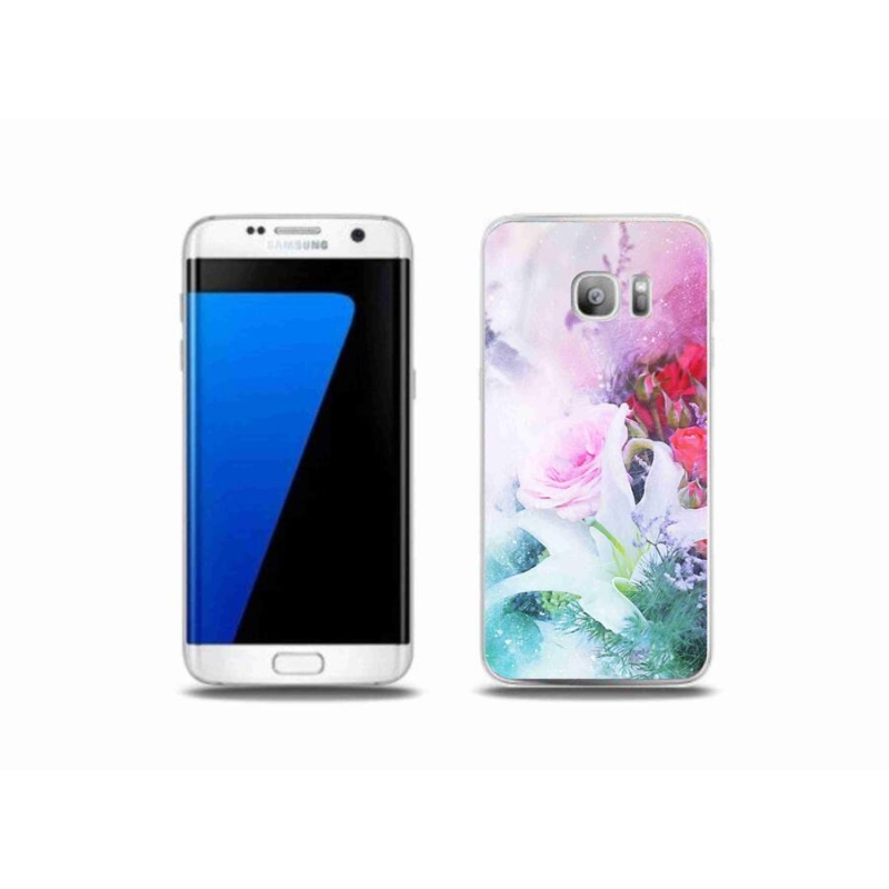 Gelový kryt mmCase na mobil Samsung Galaxy S7 Edge - květiny 4