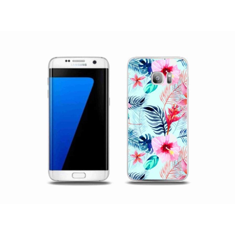 Gelový kryt mmCase na mobil Samsung Galaxy S7 Edge - květiny
