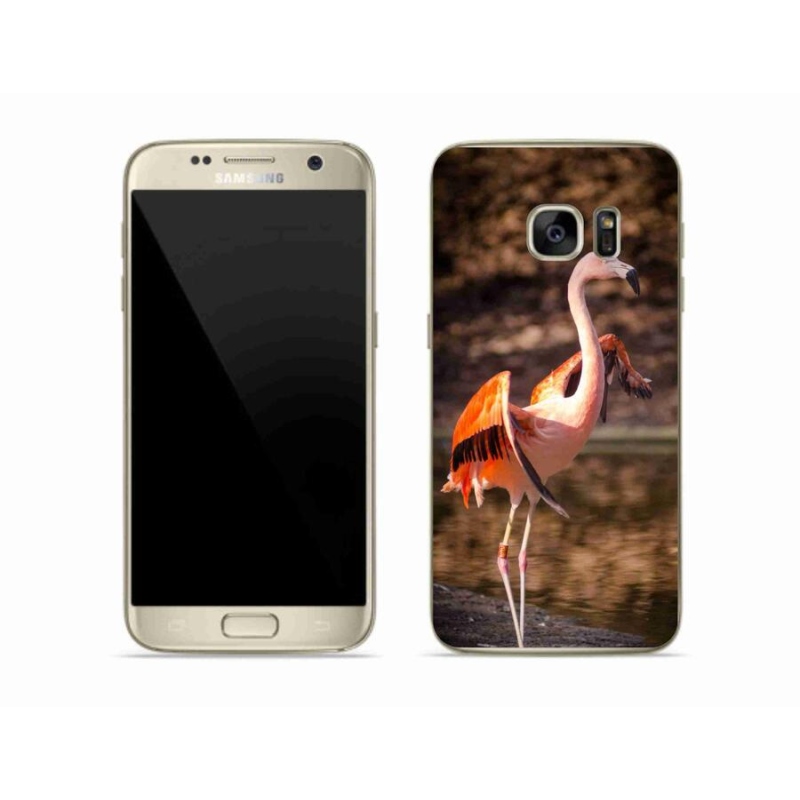 Gelový kryt mmCase na mobil Samsung Galaxy S7 Edge - plameňák 2