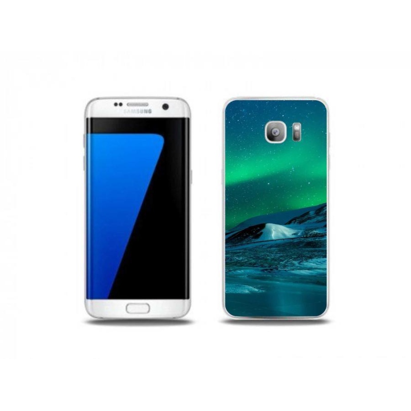 Gelový kryt mmCase na mobil Samsung Galaxy S7 Edge - polární záře