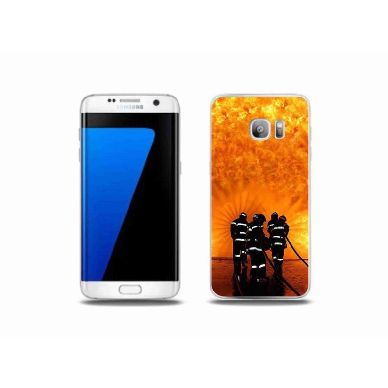 Gelový kryt mmCase na mobil Samsung Galaxy S7 Edge - požár