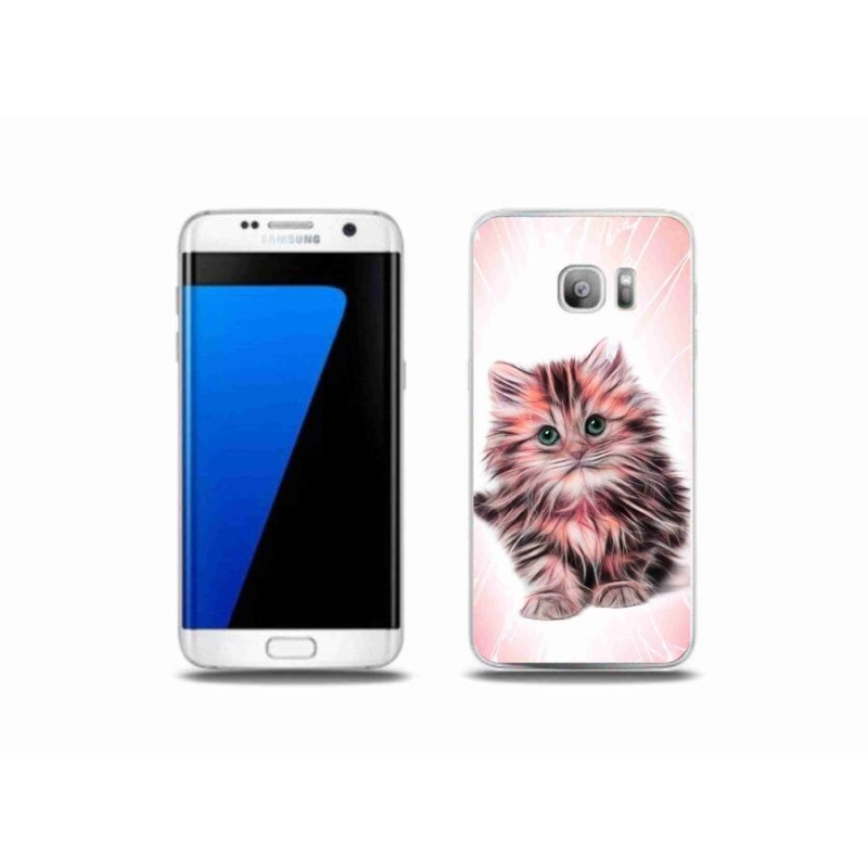 Gelový kryt mmCase na mobil Samsung Galaxy S7 Edge - roztomilé kotě