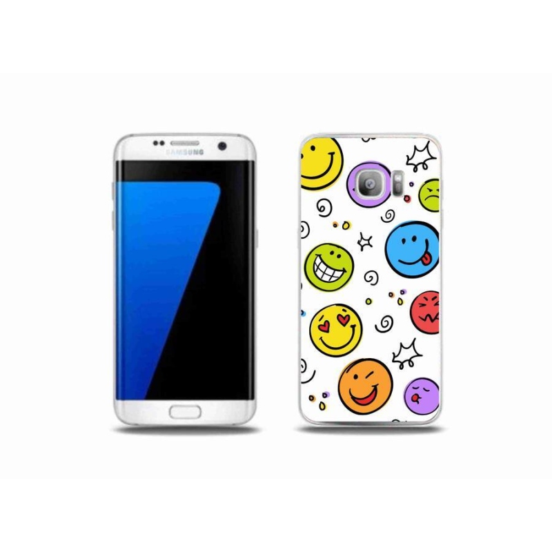 Gelový kryt mmCase na mobil Samsung Galaxy S7 Edge - smajlíci