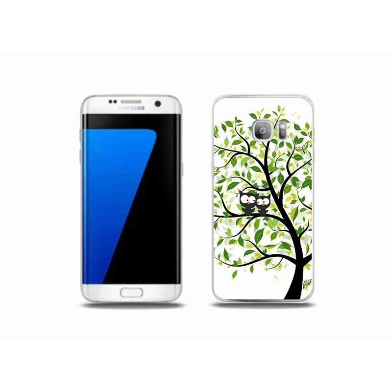 Gelový kryt mmCase na mobil Samsung Galaxy S7 Edge - sovičky na stromě