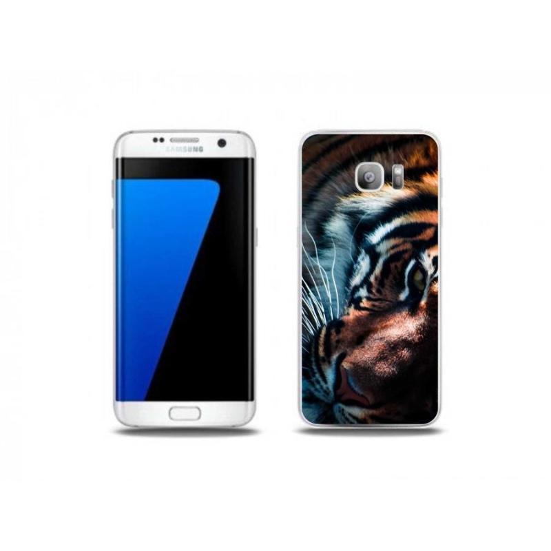 Gelový kryt mmCase na mobil Samsung Galaxy S7 Edge - tygří pohled