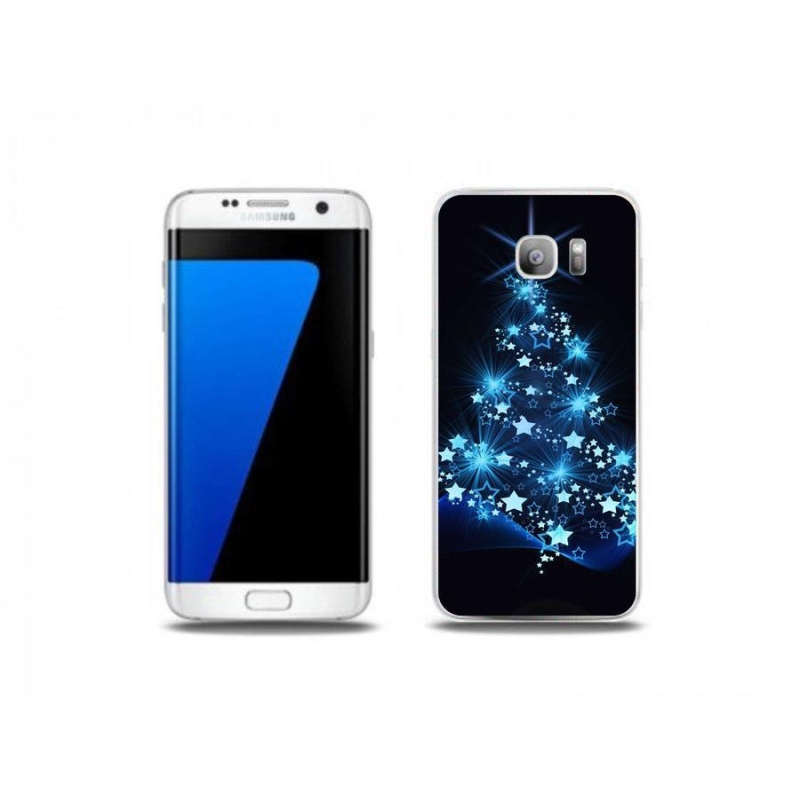 Gelový kryt mmCase na mobil Samsung Galaxy S7 Edge - vánoční stromek