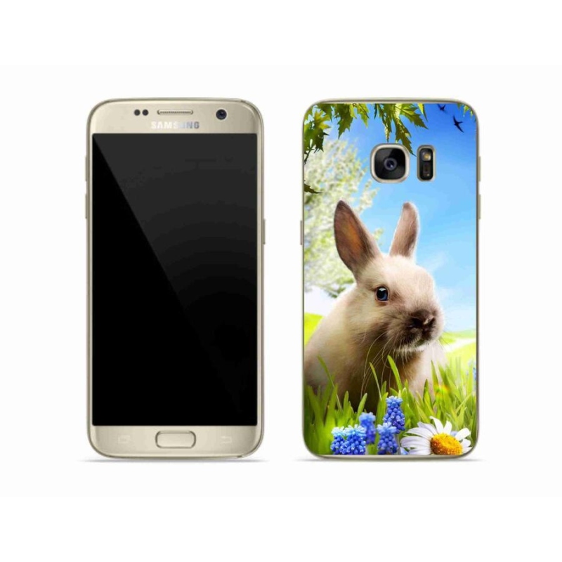 Gelový kryt mmCase na mobil Samsung Galaxy S7 Edge - zajíček
