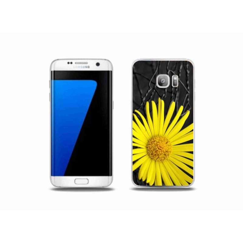 Gelový kryt mmCase na mobil Samsung Galaxy S7 Edge - žlutá květina