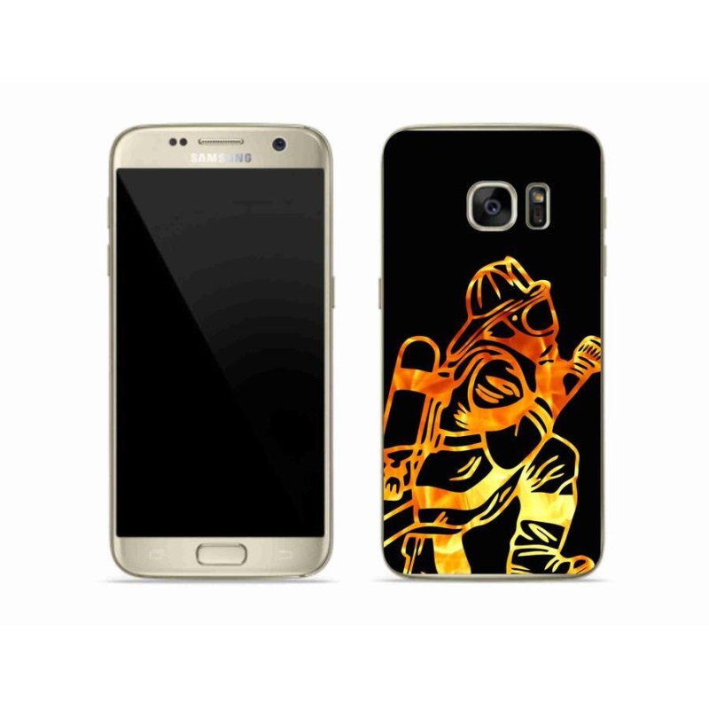 Gelový kryt mmCase na mobil Samsung Galaxy S7 - hasič 1