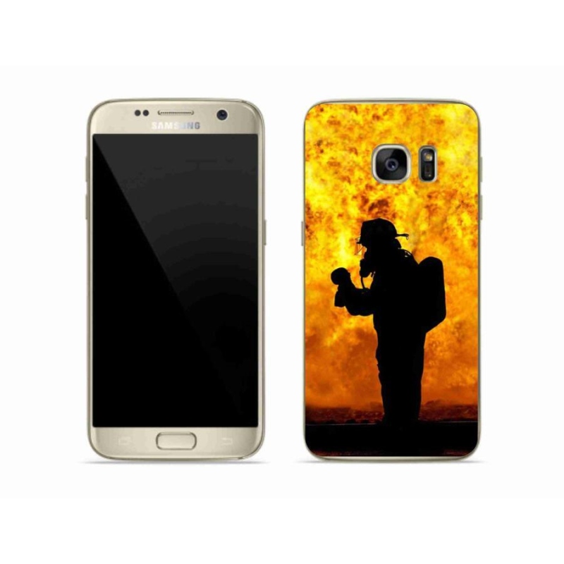 Gelový kryt mmCase na mobil Samsung Galaxy S7 - hasič