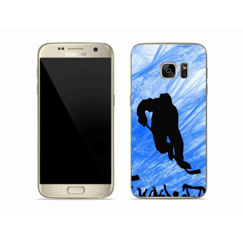 Gelový kryt mmCase na mobil Samsung Galaxy S7 - hokejový hráč