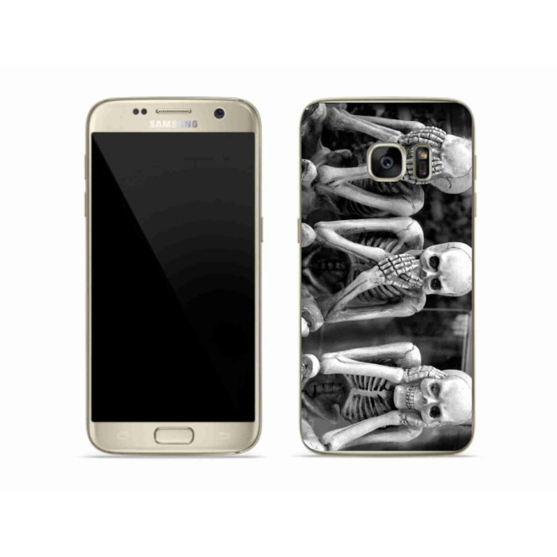 Gelový kryt mmCase na mobil Samsung Galaxy S7 - kostlivci