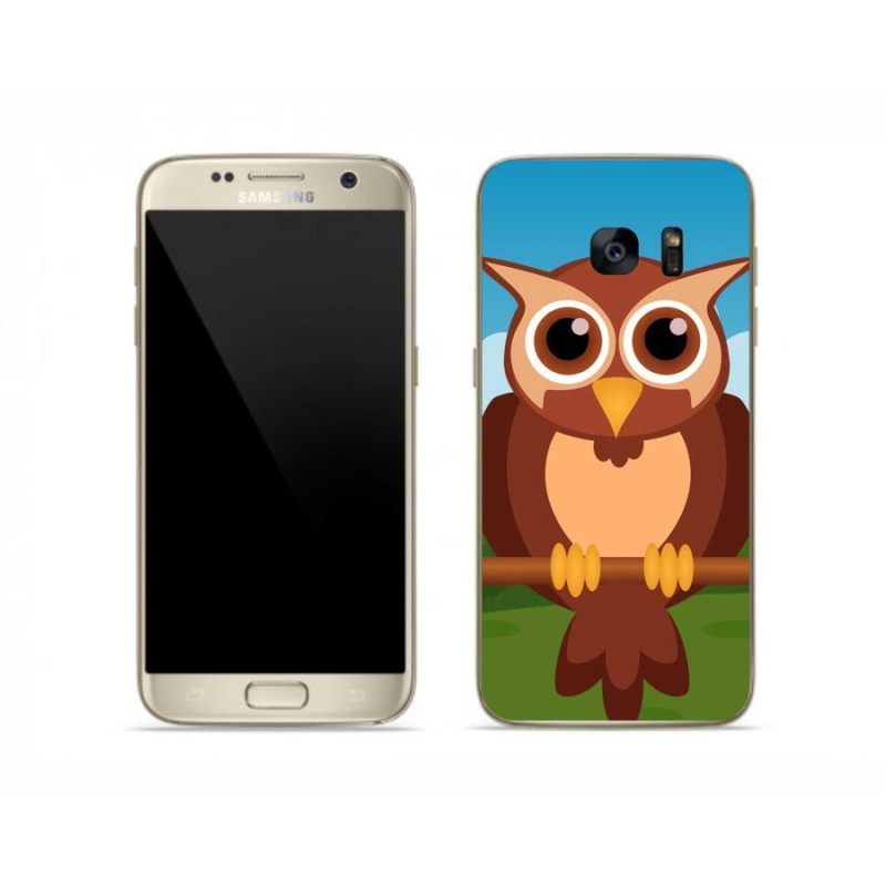 Gelový kryt mmCase na mobil Samsung Galaxy S7 - kreslená sova