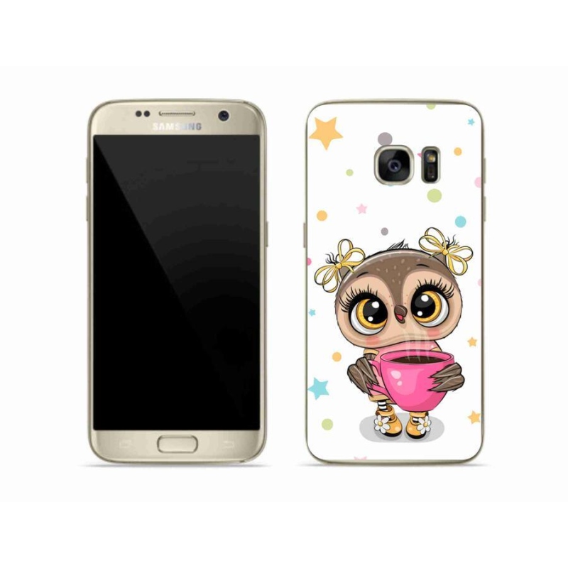 Gelový kryt mmCase na mobil Samsung Galaxy S7 - kreslená sovička