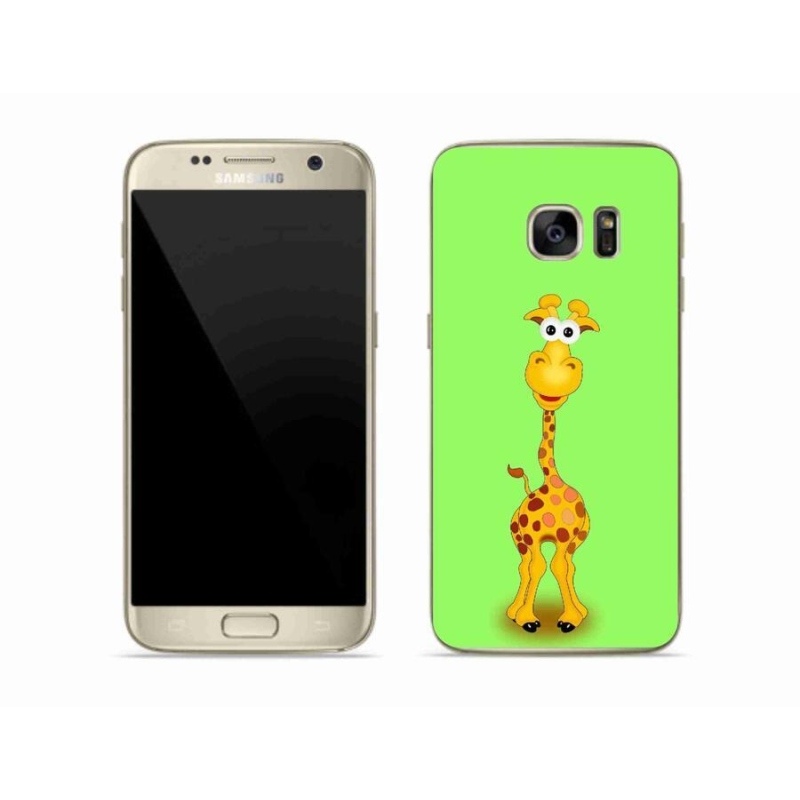 Gelový kryt mmCase na mobil Samsung Galaxy S7 - kreslená žirafa