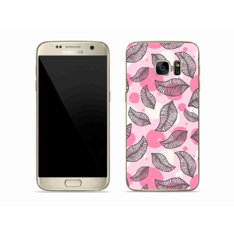 Gelový kryt mmCase na mobil Samsung Galaxy S7 - kreslené padající listy