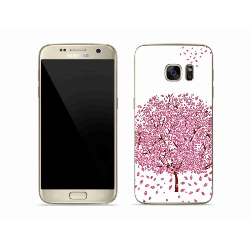 Gelový kryt mmCase na mobil Samsung Galaxy S7 - kreslený strom s listy