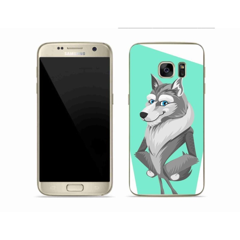 Gelový kryt mmCase na mobil Samsung Galaxy S7 - kreslený vlk