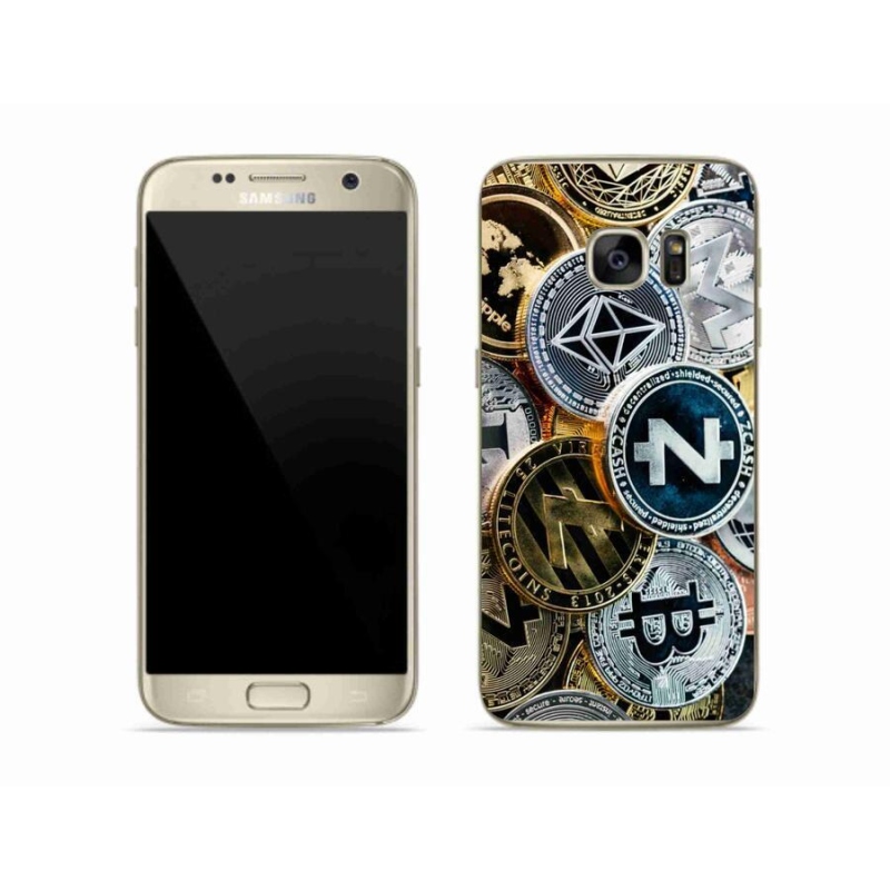 Gelový kryt mmCase na mobil Samsung Galaxy S7 - kryptoměny