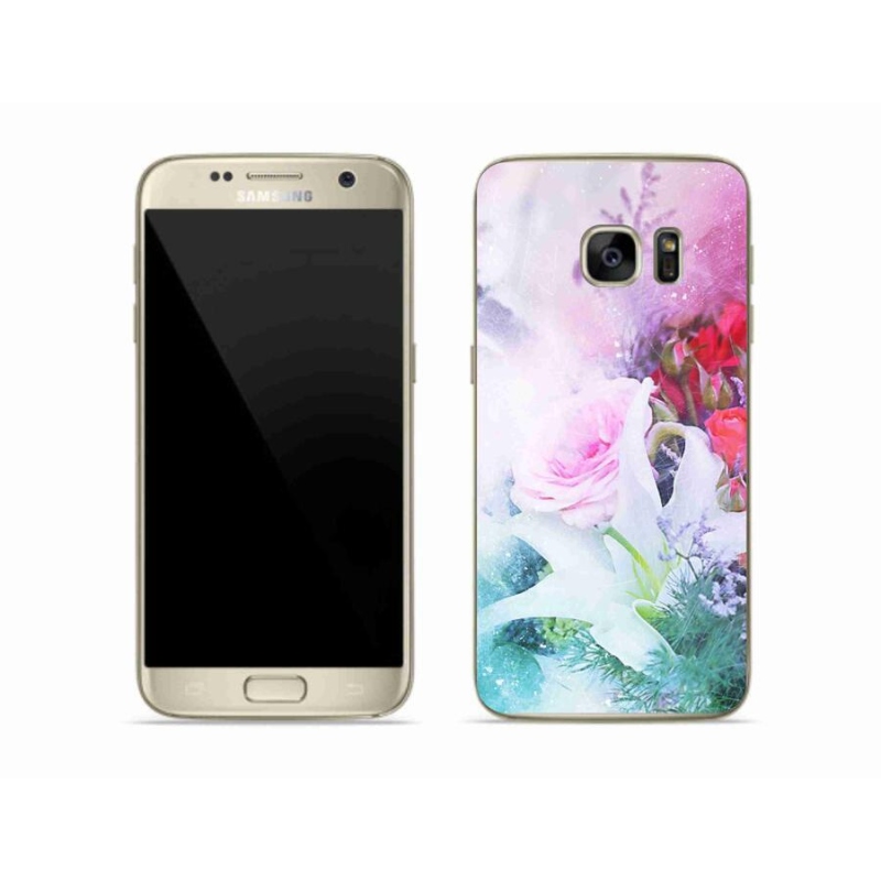 Gelový kryt mmCase na mobil Samsung Galaxy S7 - květiny 4
