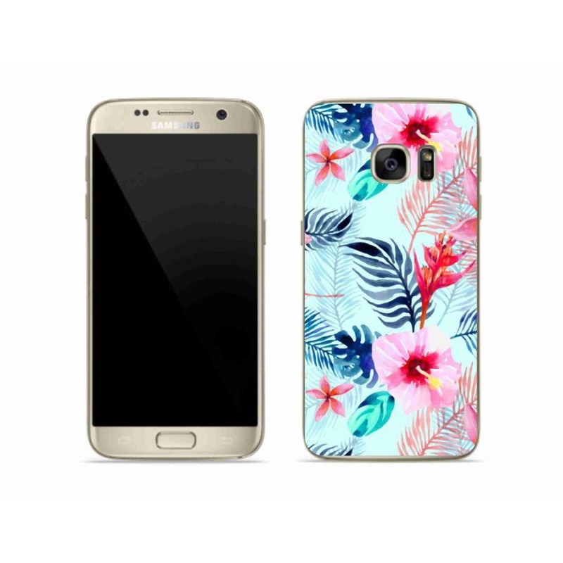 Gelový kryt mmCase na mobil Samsung Galaxy S7 - květiny