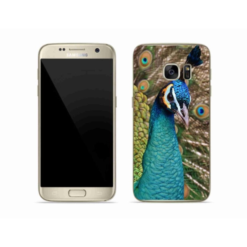 Gelový kryt mmCase na mobil Samsung Galaxy S7 - páv