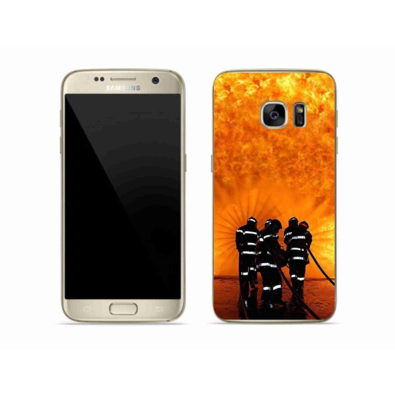 Gelový kryt mmCase na mobil Samsung Galaxy S7 - požár