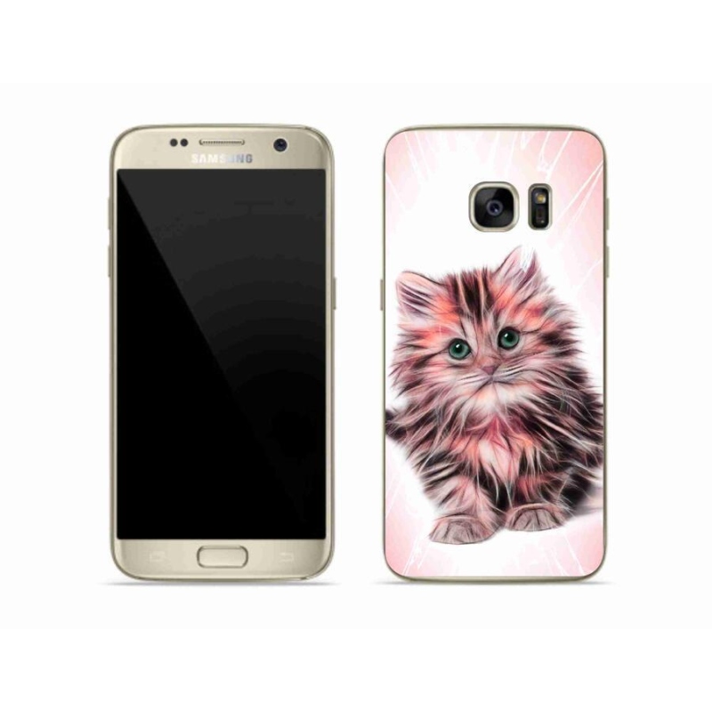 Gelový kryt mmCase na mobil Samsung Galaxy S7 - roztomilé kotě