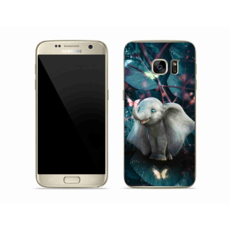 Gelový kryt mmCase na mobil Samsung Galaxy S7 - roztomilý slon