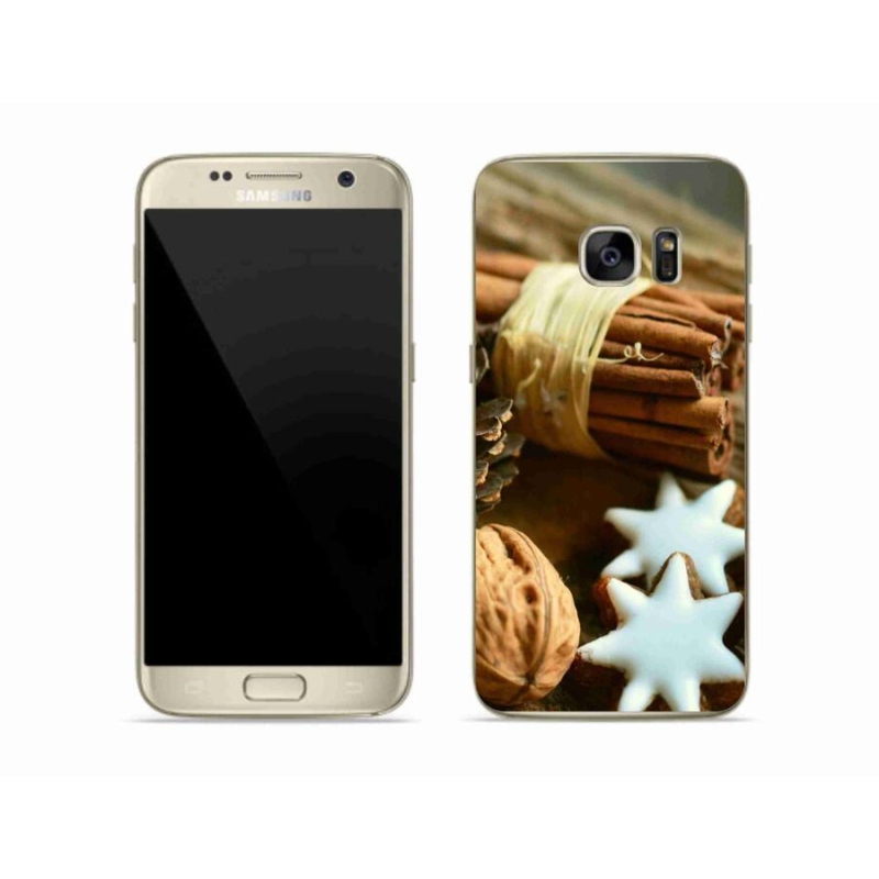Gelový kryt mmCase na mobil Samsung Galaxy S7 - skořice a perníčky