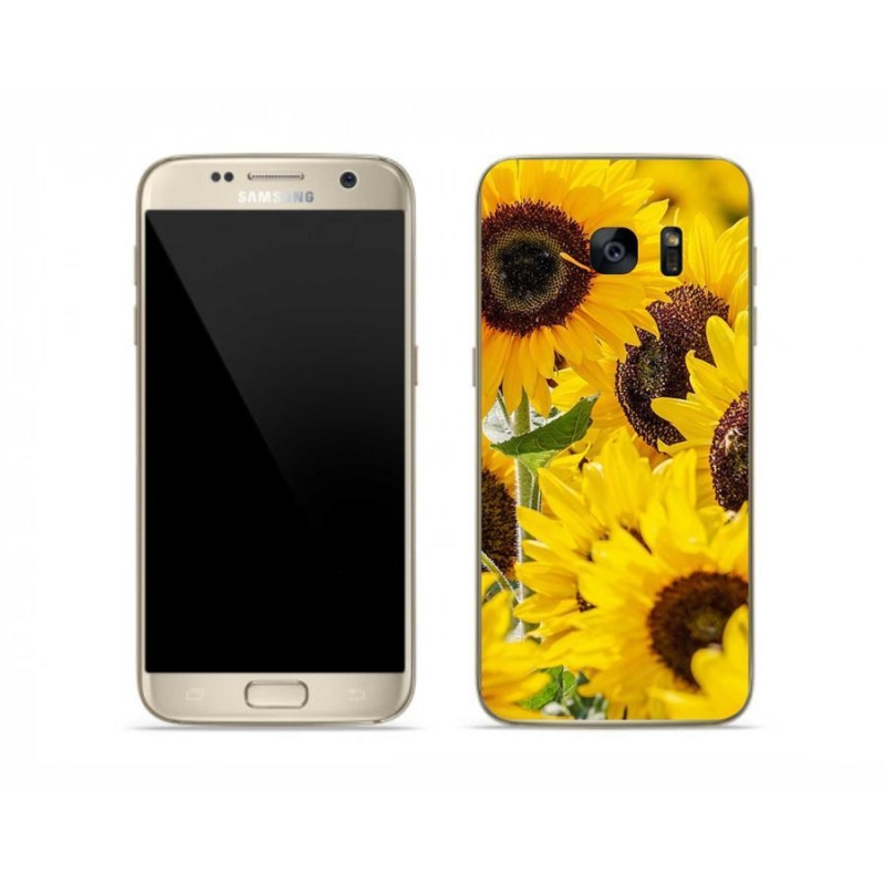 Gelový kryt mmCase na mobil Samsung Galaxy S7 - slunečnice
