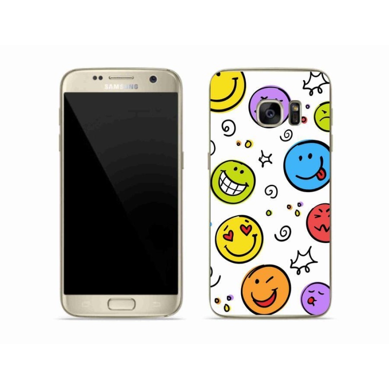 Gelový kryt mmCase na mobil Samsung Galaxy S7 - smajlíci