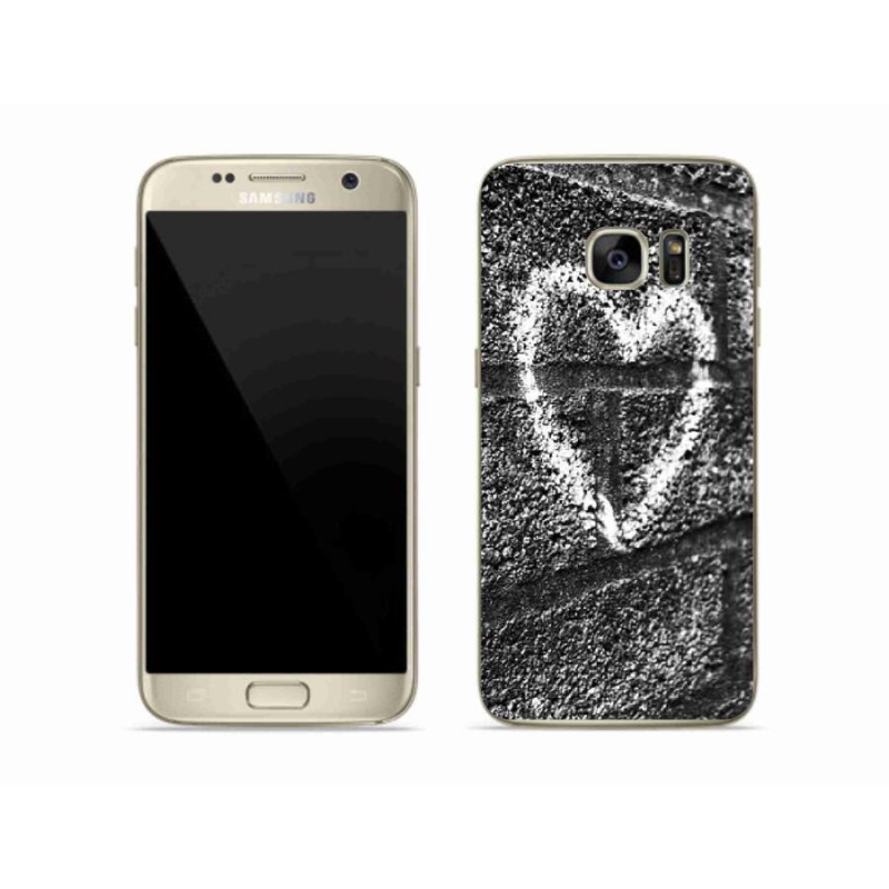 Gelový kryt mmCase na mobil Samsung Galaxy S7 - srdce na zdi