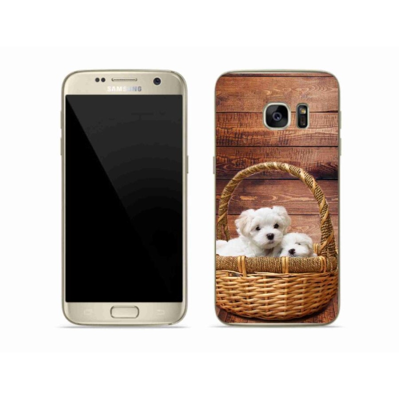 Gelový kryt mmCase na mobil Samsung Galaxy S7 - štěňátka