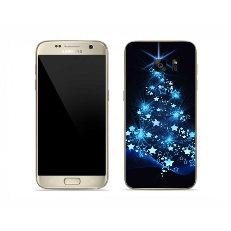 Gelový kryt mmCase na mobil Samsung Galaxy S7 - vánoční stromek