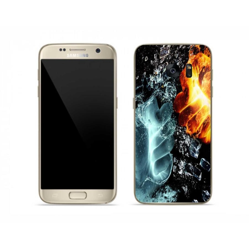 Gelový kryt mmCase na mobil Samsung Galaxy S7 - voda a oheň