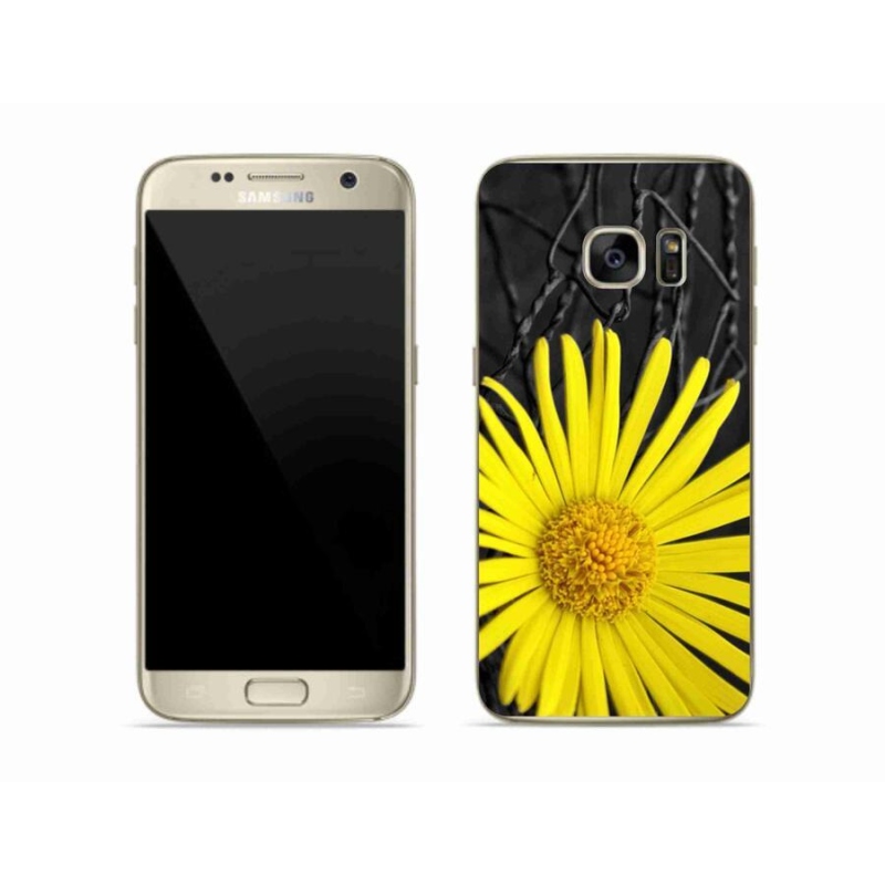 Gelový kryt mmCase na mobil Samsung Galaxy S7 - žlutá květina