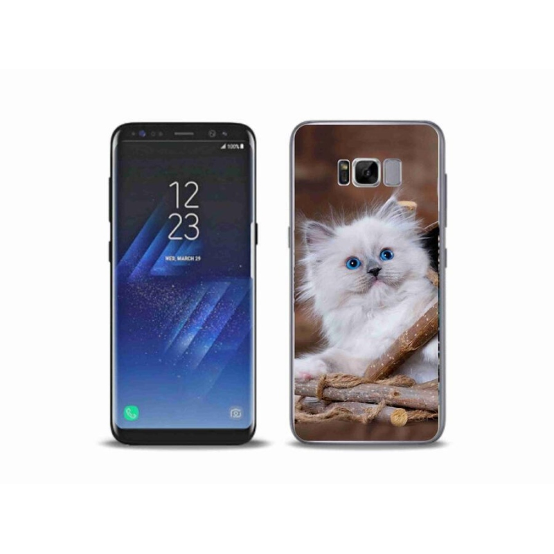 Gelový kryt mmCase na mobil Samsung Galaxy S8 Plus - bílé kotě
