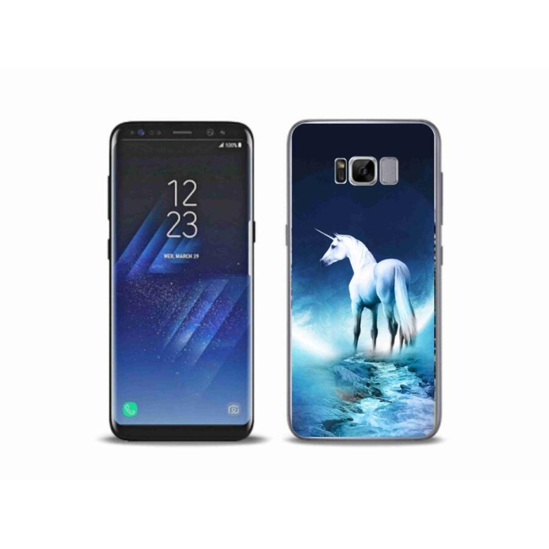 Gelový kryt mmCase na mobil Samsung Galaxy S8 Plus - bílý jednorožec